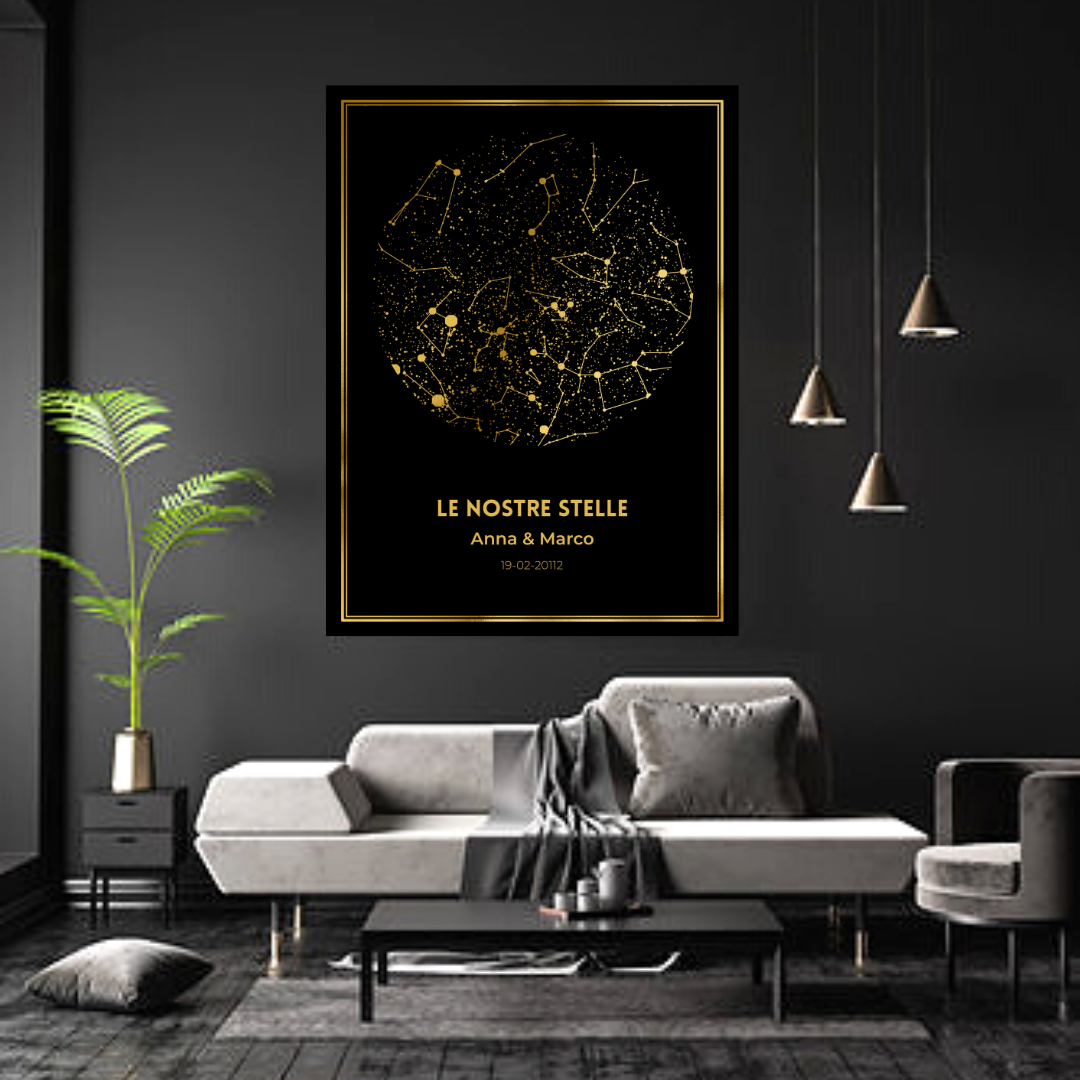 MAPPA STELLARE GOLD PREMIUM PERSONALIZZATA