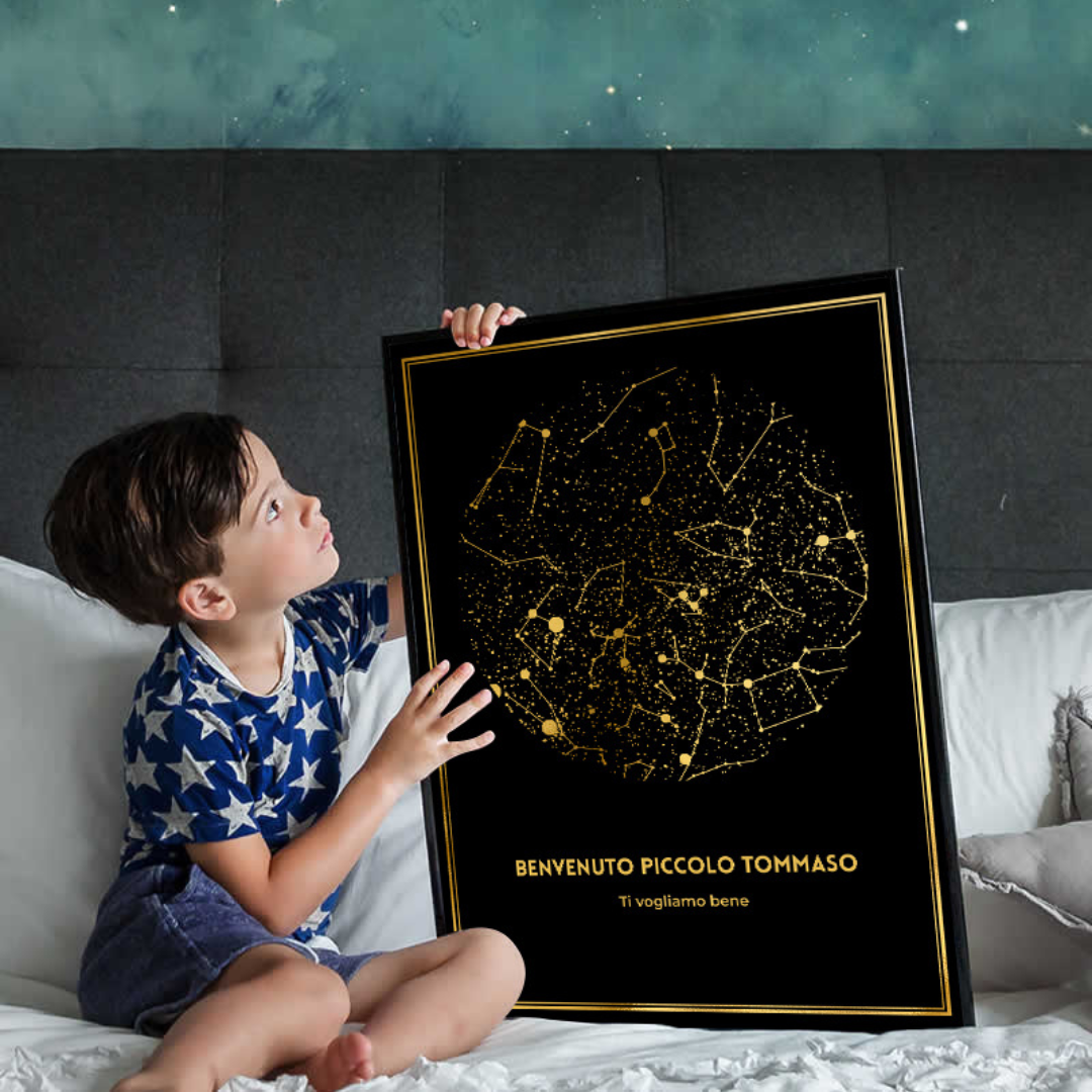 MAPPA STELLARE GOLD PREMIUM PERSONALIZZATA