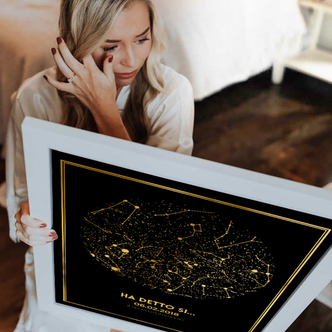 MAPPA STELLARE GOLD PREMIUM PERSONALIZZATA