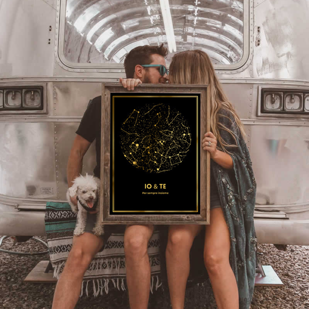 MAPPA STELLARE GOLD PREMIUM PERSONALIZZATA