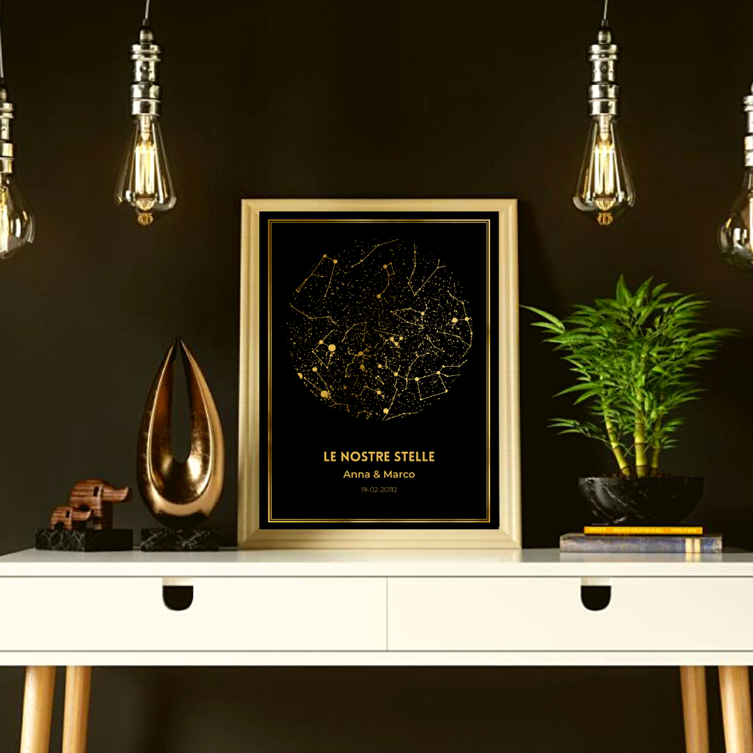 MAPPA STELLARE GOLD PREMIUM PERSONALIZZATA