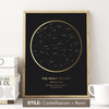 Mappa Stellare Personalizzata GOLD EFFECT