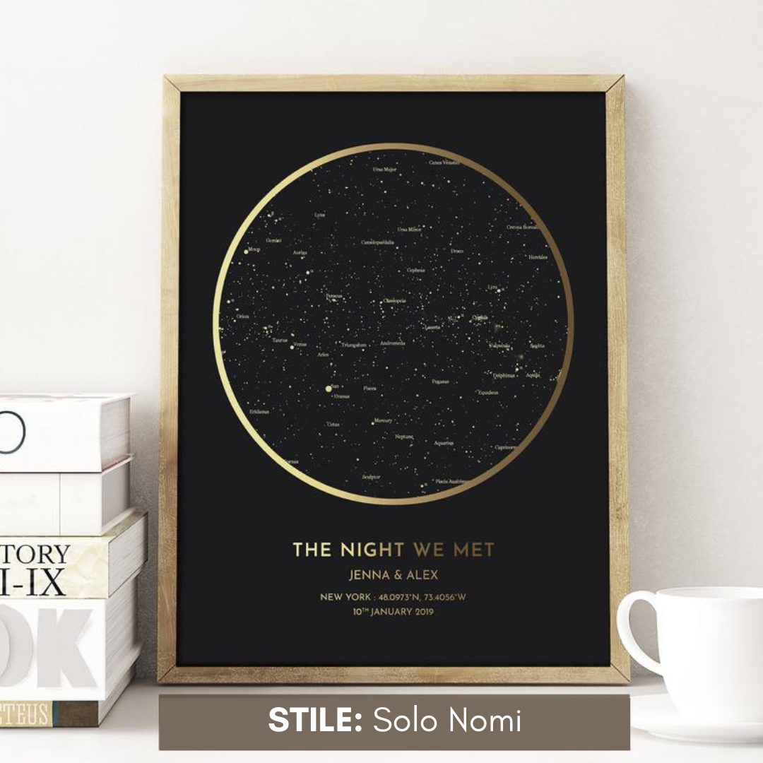 Mappa Stellare Personalizzata GOLD EFFECT