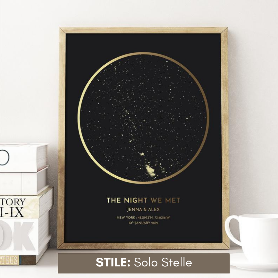 Mappa Stellare Personalizzata GOLD EFFECT