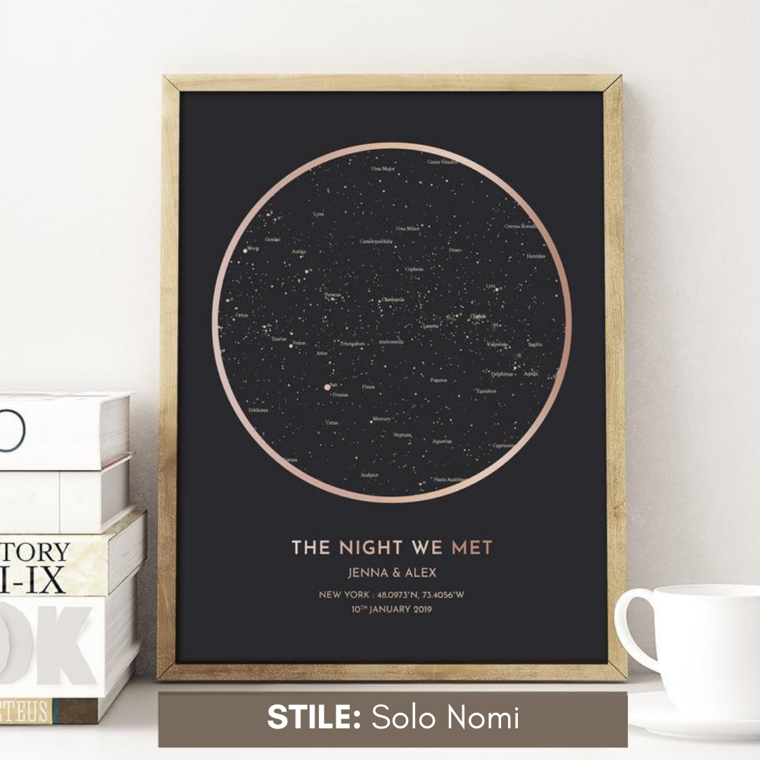 Mappa Stellare Personalizzata ROSE GOLD